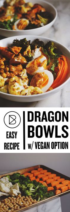 Easy Dinner Recipe: Dragon Bowls with an easy vegan option!