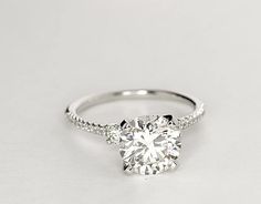 2.13 Carat Diamond Petite Micropav?? Trio Diamond Engagement Ring | Recently Purchased | Blue Nile