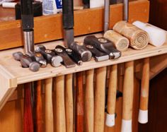 Hammer Rack Jewelry Tools Holder Wood Handmade Jewelry Bench Organzer RollingThunder Wood