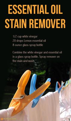 Essential oil stain remover recipe
