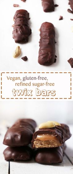 Vegan gluten-free, refined sugar-free TWIX BARS