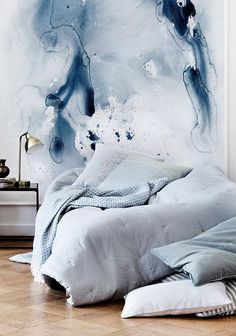 Domino 5 design trends you haven't tried (but should!) | 5 Off-The-Wall Design Trends You??l Want To Try (Pun Intended) Watercolored Walls | http://domino.com/unique-decor-trends