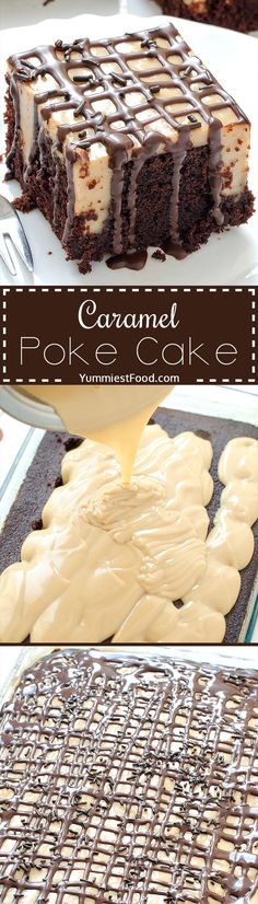 Caramel Poke Cake you will love this cake! Perfect combination of caramel and???