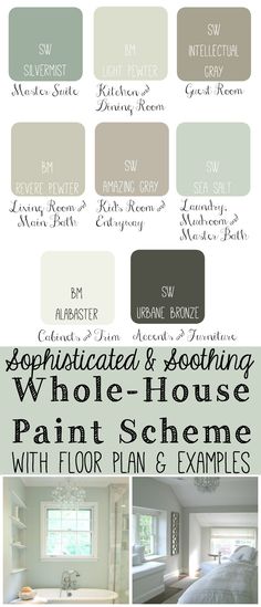 Today I put together a whole-house paint scheme I like to see how all the colors would look together. Kind of a paint color test drive. I wanted to try it out "virtually" and see how the colors flowed together. So I chose this adorable little house and floor plan... TheDomesticHeart.com