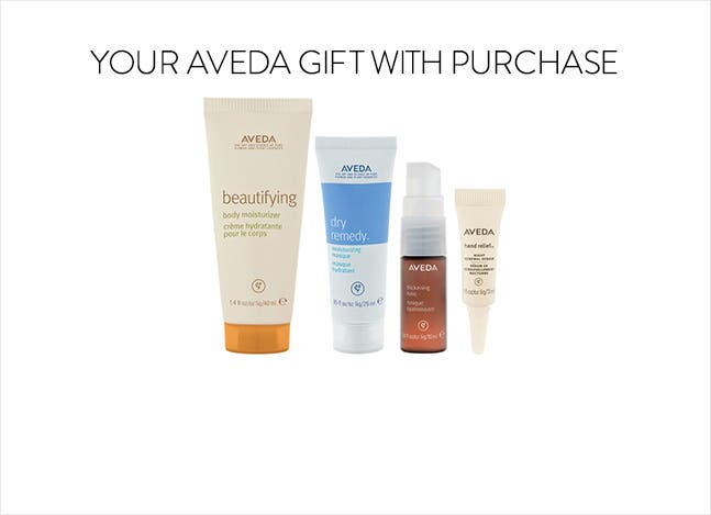 Receive a free 4-piece bonus gift with your $50 Aveda purchase