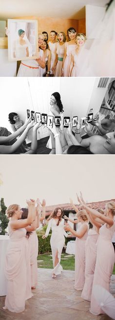 25 Fun Wedding Photo Ideas and Poses for Your Bridesmaids! First look with the girls!