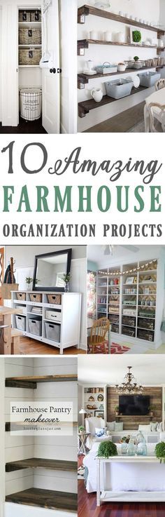 10 Amazing Farmhouse inspired organization and storage ideas ! 10??   >              