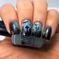 Halloween nails...should probably take me a week to do <a href="http://it...it" rel="nofollow" target="_blank">it...it</a> will also probably end up with just a pumpkin on it (an abstract one..well an orange circle, it should be finished for Christmas.. And then i could say that the lovely circle on my <a href="http://nail..is" rel="nofollow" target="_blank">nail..is</a> a Christmas tree ornament..