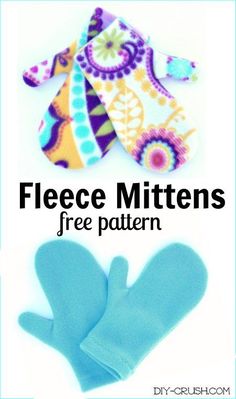 Free Fleece Mittens Sewing Pattern