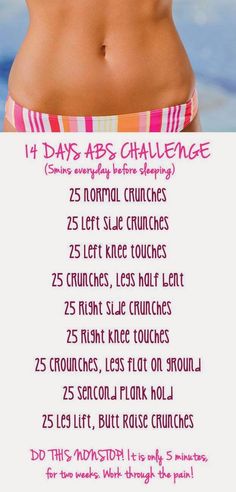 Work It Baby - Work It!: 14 Day - 5 minute Abdominal Workout Challenge