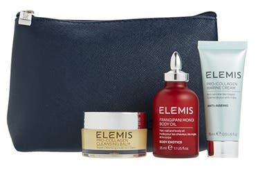 Receive a free 4-piece bonus gift with your $75 Elemis purchase
