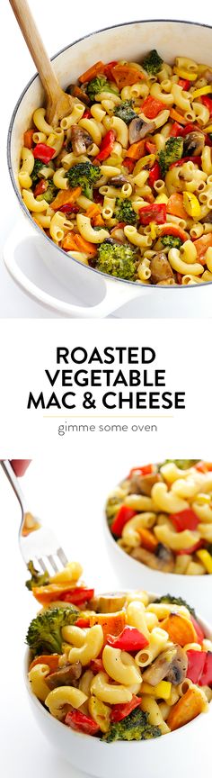 Roasted Vegetable Mac and Cheese -- pick out your favorite veggies and add them to this delicious, creamy, easy macaroni and cheese recipe! | <a href="http://gimmesomeoven.com" rel="nofollow" target="_blank">gimmesomeoven.com</a>