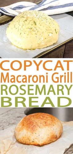 Best ever Macaroni Grill Bread Copycat Rosemary Bread recipe. This bread is wonderful to pair with many different soups. This is an easy bread recipe and one of our favorite copycat recipes.