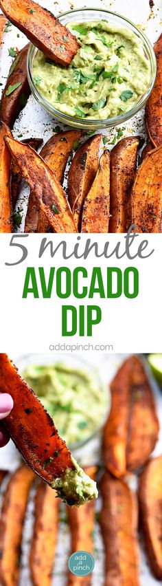 Avocado Dip (Avocado Crema) Recipe - This avocado dip recipe is quick, easy and delicious! It comes together in five minutes and is delicious served with so many dishes! // <a href="http://addapinch.com" rel="nofollow" target="_blank">addapinch.com</a>