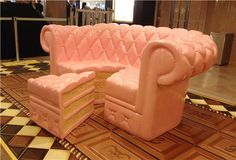 this blog features chocolate candy inspired furniture! amazing! i must have this couch!