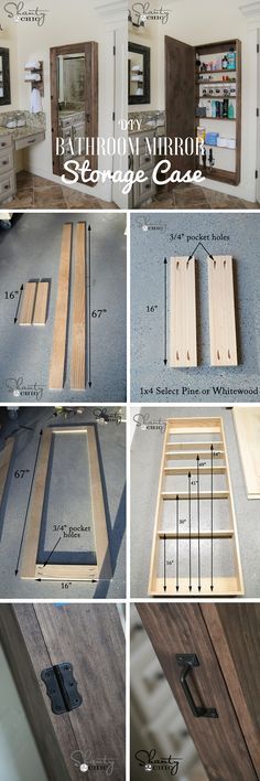 Check out the tutorial: DIY Bathroom Mirror Storage Case <a class="pintag searchlink" data-query="%23ISDDIY" data-type="hashtag" href="/search/?q=%23ISDDIY&rs=hashtag" rel="nofollow" title="#ISDDIY search Pinterest">#ISDDIY</a> <a class="pintag searchlink" data-query="%23ISDDecor" data-type="hashtag" href="/search/?q=%23ISDDecor&rs=hashtag" rel="nofollow" title="#ISDDecor search Pinterest">#ISDDecor</a> Industry Standard Design