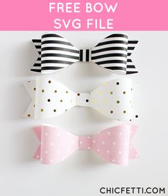 Free Bow SVG File from @chicfetti - works with Silhouette and other SVG cutting machines