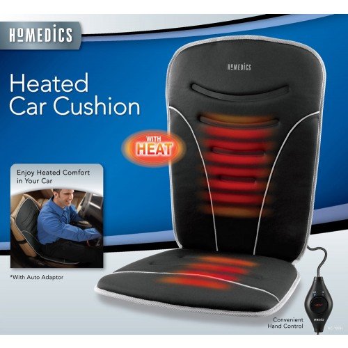 HoMedics AC-100H Back & Seat Heated Car Cushion Back Massager With Heat