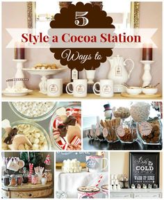 DIY Christmas Ideas | Hosting a holiday party? Check out these five ideas for styling a hot chocolate station like a pro!