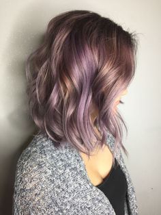 Smokey lavender hair color