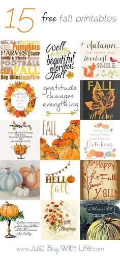 15 Free Fall Printables | Just Busy With Life