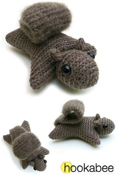Squirrel amigurumi crochet pattern by hookabee crochet