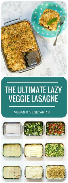 No-chopping, no-saucepans - just bung the frozen ingredients in the microwave, layer them up, and pop in the oven! The most easy-peasy but totally delicious lasagne ever. Vegan &amp; vegetarian.