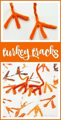 Turkey Tracks - such silly and fun turkey art for kids! Love that it can be used for art, math, and literacy