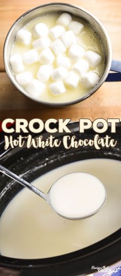 This Crock Pot Hot White Chocolate is our VERY favorite white hot chocolate???