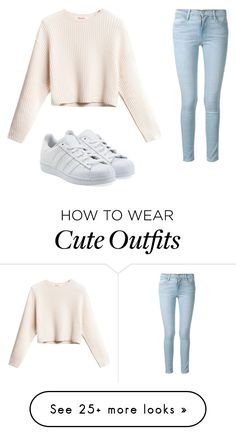 &quot;How cute is this fall outfit&quot; by elliecarsburg on Polyvore featuring Frame Denim and adidas Originals