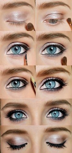 How to Do Sexy Blue Eyes Makeup | Gold Eyeshadow Tips by Makeup Tutorials at <a href="http://www.makeuptutorials.com/makeup-tutorial-12-makeup-for-blue-eyes" rel="nofollow" target="_blank">www.makeuptutoria...</a>