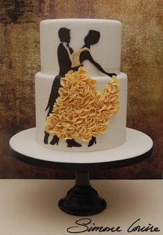 Silhouette dance cake - For all your cake decorating supplies, please visit <a href="http://craftcompany.co.uk" rel="nofollow" target="_blank">craftcompany.co.uk</a>