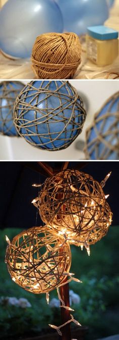 37 Awesome DIY Summer Projects - DIY Twine Garden Lanterns