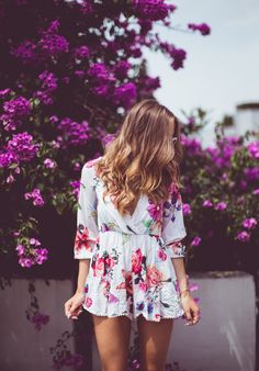 Floral Print Long Sleeve Jumpsuit