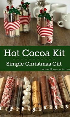 Everyone loves Hot Cocoa! Simple DIY Christmas Gift! Great for Teacher Gifts, Neighbors, Guests and more! Pin this to your Christmas Board!