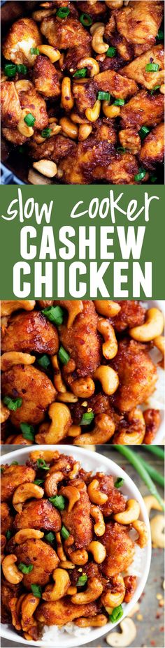 This Slow Cooker Cashew Chicken is WAY better than takeout!!! One of the best things I have ever had!!!!