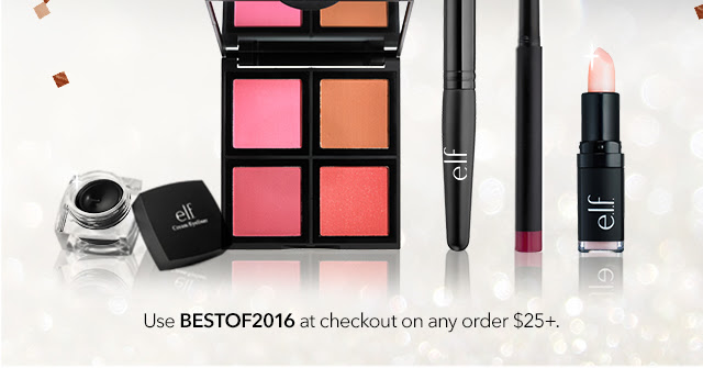 Receive a free 5-piece bonus gift with your $25 e.l.f. purchase