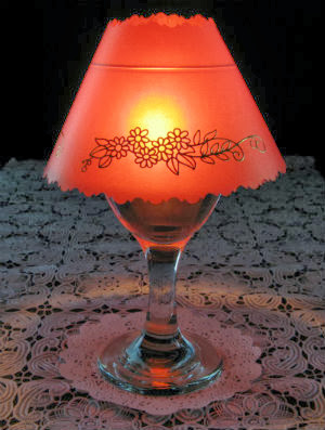 wine glass luminaria photo