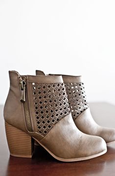 Emerson Ankle Booties-Taupe