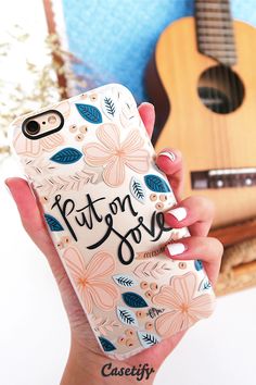Put on love. Click through to see more designs by Jenny @ French Press Mornings &gt;&gt;&gt; <a href="https://www.casetify.com/frenchpressmornings" rel="nofollow" target="_blank">www.casetify.com/...</a> | Casetify
