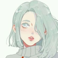 anime, anime girl, color, cute, illustration, sad, tumblr