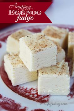 This Eggnog Fudge Recipe is a mouthful of creamy goodness that adds something special to your Christmas celebration.