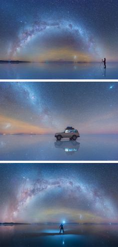The Milky Way Reflected Onto the Largest Salt Flat in the World
