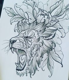 Second attempt at drawing a lion :) can't wait to tattoo this one <a class="pintag" href="/explore/drawing/" title="#drawing explore Pinterest">#drawing</a>???