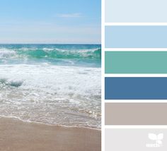 Sea and Sand, bold blues with the soft brown of the sand evokes a sense of escaping to the sea, and relaxation. { color escape } image via: @thebungalow22