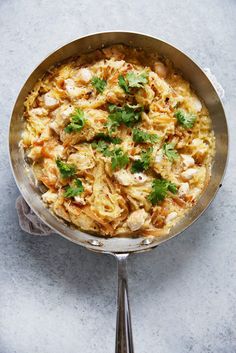 Spaghetti Squash Alfredo with Chicken and Caramelized Onions - Lexi&#39;s Clean???