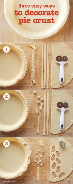 Try these 3 easy pie decorations - perfect for the holidays!
