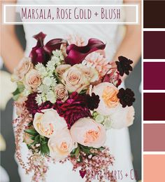 Palette Love <a class="pintag searchlink" data-query="%2352" data-type="hashtag" href="/search/?q=%2352&rs=hashtag" rel="nofollow" title="#52 search Pinterest">#52</a>: Marsala, Rose Gold + Blush!