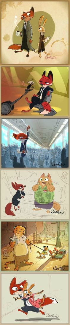 Byron Howard - Zootopia character concept art ??? Find more at <a href="http://www.pinterest.com/competing/" rel="nofollow" target="_blank">www.pinterest.com...</a>