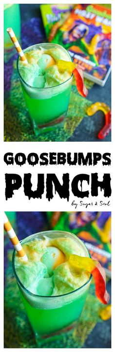 This Goosebumps Punch is an easy drink made with just 4 ingredients! It&#39;s the perfect addition to Halloween parties too!